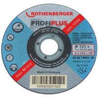 ROTHENBERGER Disque à tronçonner INOX PROFI PLUS (115×1×22), 10 pièces - 071533D