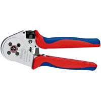 KNIPEX 97 52 65 A Pince à sertir à quatre points pour contacts tournés avec poignées multimatières chromée 250 mm
