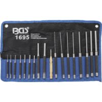 Bgs Technic – Jeu de chasse-goupilles 18 pièces – Longueurs 100-150-200 mm – Pour démontage précis de goupilles – Matériau trempé et laqué