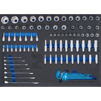 BGS Garniture pour servante d'atelier 3/3 : Douilles / Clés polygonales à fourche tailles en pouces 90 pces - 4020