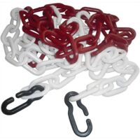 Absperrkette PP rouge/blanc 9 mm - 13127 RWChaîne de barrage PP rouge/blanc 9 mm - 13127 RW