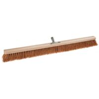 Balai en noix de coco, 1000 mm de long, avec support de manche en métal, manche plat en bois