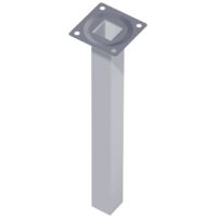 ELEMENT SYSTEM Pied de meuble blanc 25 x 25 mm H.800 mm Plaque - 11101-00068