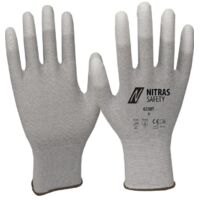Nitras Gants gris / blanc Taille 10 - 6230T-10
