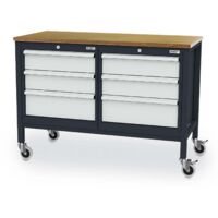 WS24 Mobile Kastenwerkbank B x T x H 1300 x 600 x 960 mm - WS24-100139
