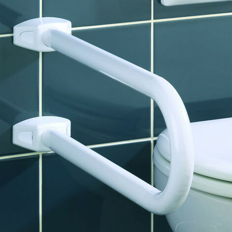 Barre d'appui relevable WC - Blanc