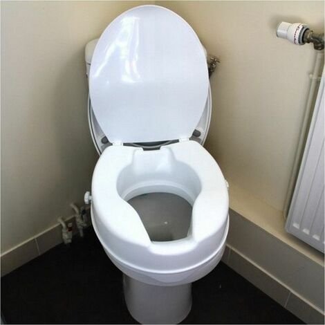 WENKO Rehausseur WC adulte avec accoudoirs Secura, Rehausseur toilette pour  adulte 10 cm, Montage rapide et