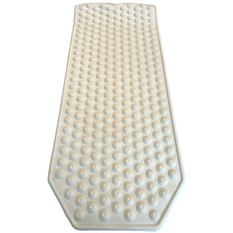 Tapis de baignoire extra long antidérapant - 103 cm - Bleu lavande