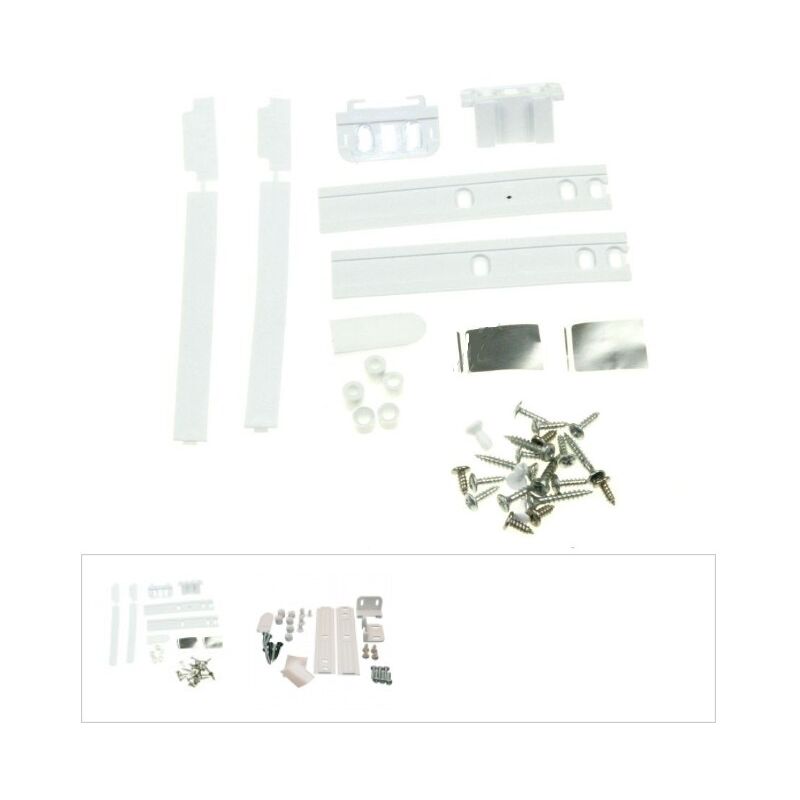 Kit de fixation porte et système Glissière pour Réfrigérateur, Congélateur WHIRLPOOL 481231028208