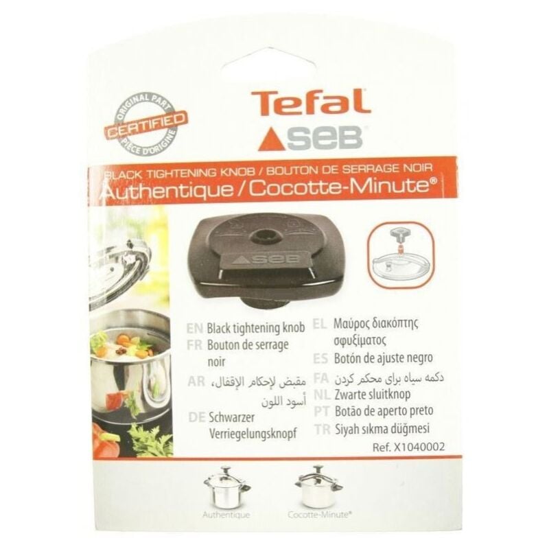 Poignée de serrage noir pour autocuiseur SEB, TEFAL