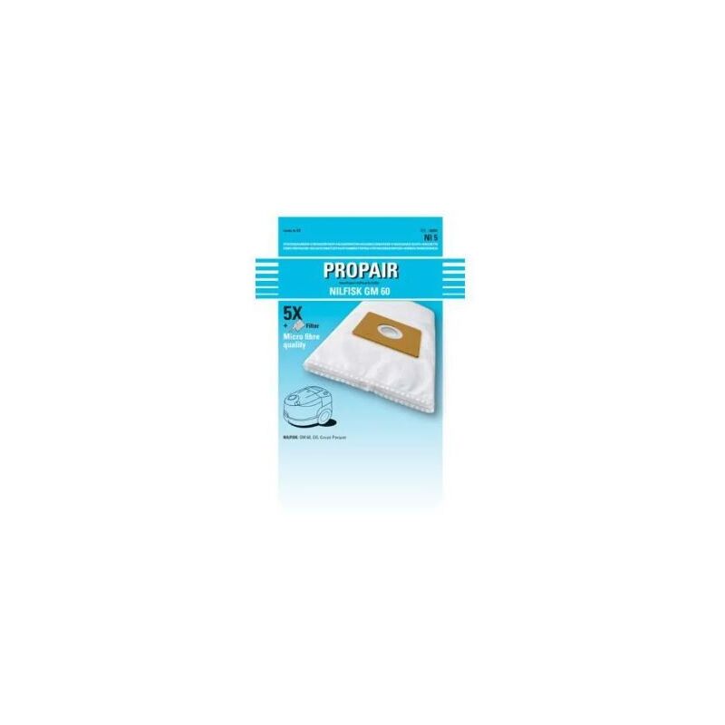 NILFISK-SACASPIRATEURNILFISKGO/COUPE/NEO/GM60/COMPACTPROPAIR5PIECES+1FILTRE-