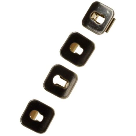 Lot de 4 douilles support de gradin d'origine – Compatibles avec fours et cuisinières SIEMENS, BOSCH, NEFF – Dimensions 16x16x14mm – Référence 00631174 (1/2)