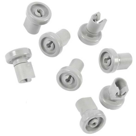 ENSEMBLE ROULETTES PANIER SUP (8X) GRIS POUR LAVE VAISSELLE ELECTROLUX (1/3)