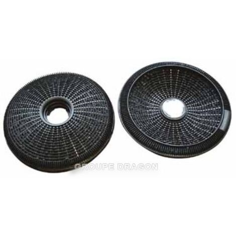 Filtre à charbon 190mm – Lot de 2 – Épaisseur 25mm – Compatible avec hottes Arthur Martin, Electrolux, Brandt et autres - F325623