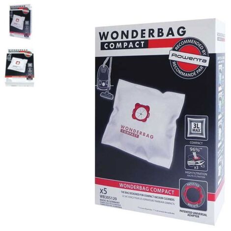 Sachet de 5 sacs wonderbag compact pour Aspirateur SEB WB305120 (1/2)