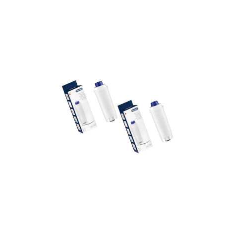 Delonghi – Lot de 2 filtres à eau DLSC002 – Filtration anti-boue – Réduit calcaire et impuretés – Compatible cafetières expresso