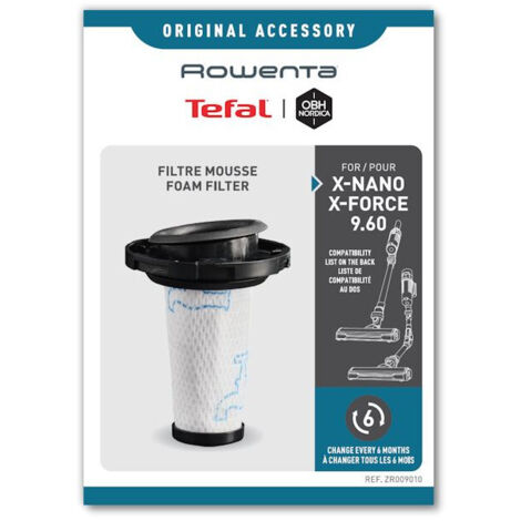 SEB – Filtre lavable pour aspirateur balai – Accessoire compatible ROWENTA – Largeur 9.60cm – ZR009010 (1/5)