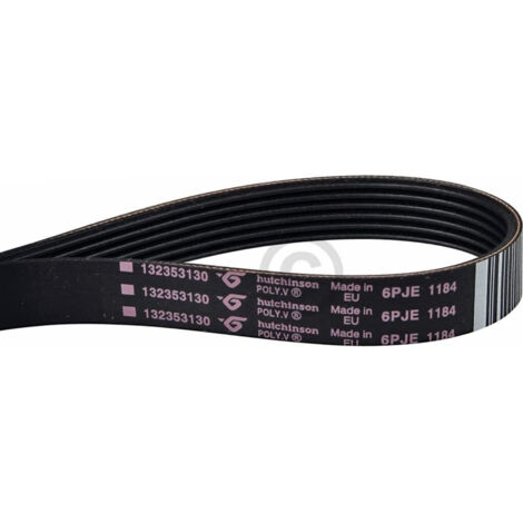 Courroie striée en V compatible avec AEG 132353130/9 1184PJ6E élastique pour lave-linge (1/4)