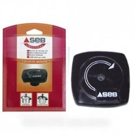Volant de serrage noir 85x55 mm – Compatible cocottes-minute SEB – Axe de 3 cm – Design amélioré pour meilleure herméticité