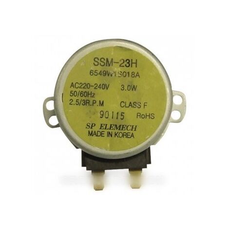 SSM23H MOTEUR PLATEAU TOURNANT 220/240V 45MA 3W 2P.2.5/3RPM POUR MICRO ONDE LG (1/4)