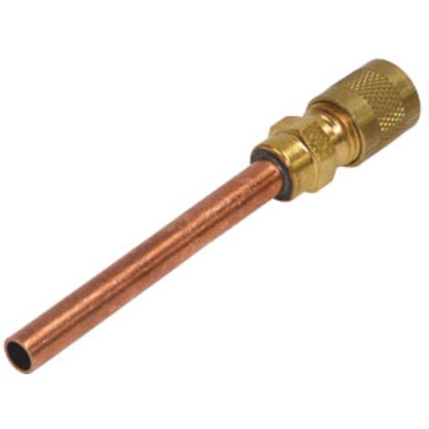 Tube de charge cuivre avec vanne Schrade pour réfrigérateur – Compatible Brandt – Longueur 93mm – Diamètre 5173 (1/3)