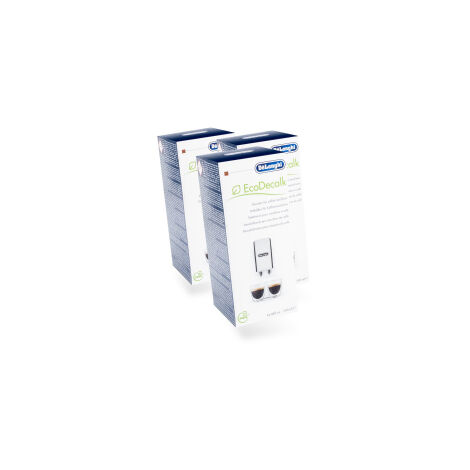 Delonghi – Lot de 3 bouteilles d'anti-calcaire EcoDecalk – Détartrant pour cafetières – Prévention accumulation calcaire – 250ml par bouteille