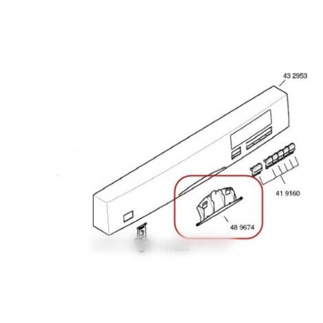 Poignée ouverture de porte pour Lave-vaisselle Bosch 00489674