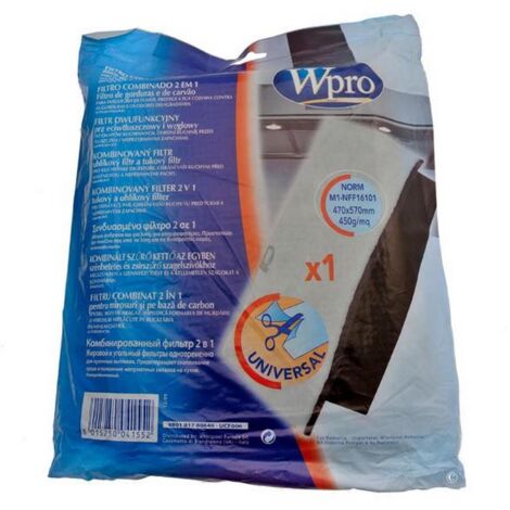Filtre mousse anti graisses et odeurs FCH009 d'origine 570X470 mm (1/2)