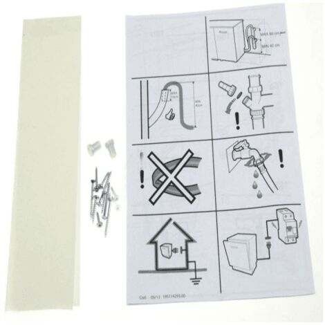 Kit de fixation pour habillage de porte de lave-vaisselle – Compatible Hotpoint, Ariston, Indesit, Whirlpool – Référence C00534183