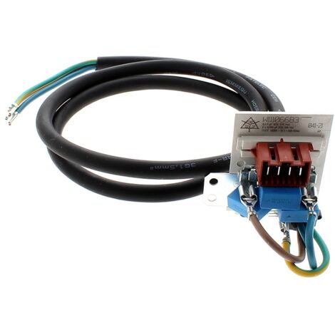 Câble d'alimentation 1000 mm sans fiche – Compatible four Whirlpool – Couleur noire – Pour installation électrique sécurisée
