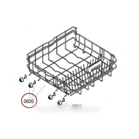Panier inférieur seul pour Lave-vaisselle Bosch 00474385 (1/2)