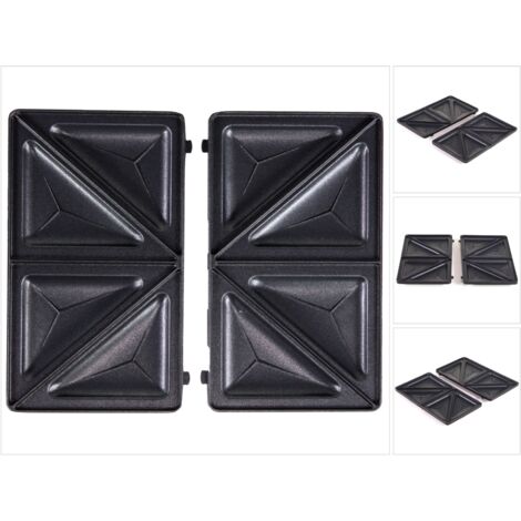 Lot de 2 plaques croque triangle snack collection pour Gaufrier TEFAL XA800212