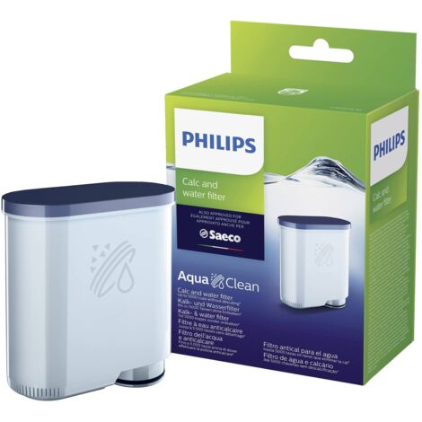 Filtre à eau AquaClean pour machines à café – Élimine le calcaire – Circuit d'eau breveté – Compatible Philips et Saeco