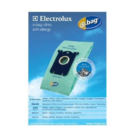 SACS (4X) E206B S-BAG HEPA ANTI-ALLERGIQUE POUR ASPIRATEUR ELECTROLUX (1/7)