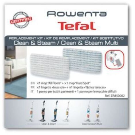 Lot de 2 lingettes pour clean steam - Rowenta - zr850002