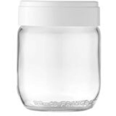 Lot de 9 pots yaourt (0,185 l) avec couvercles vissants pour Yaoutière LAGRANGE 430301 (1/8)