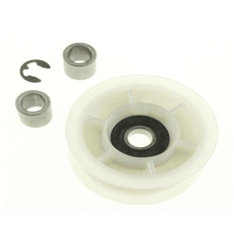 POULIE TENDEUR + CIRCLIPS POUR SECHE LINGE WHIRLPOOL - 484000000792 (1/5)