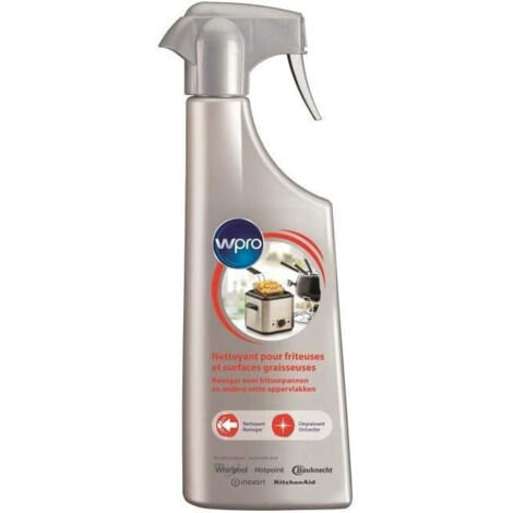 Wpro – Nettoyant pour friteuses et surfaces graisseuses 500 ml – Élimine les résidus de graisse – Spray nettoyant efficace pour entretien régulier