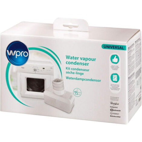 Wpro – Condensateur universel pour sèche-linge 3 m – Gaine en PVC étanche – Compatible avec plusieurs modèles – Installation facile - C00386704