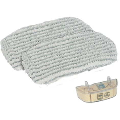 Rowenta – Kit d'entretien nettoyeur vapeur – 2 lingettes micro-fibres – 1 cartouche anti-calcaire – Compatible Steam Power RY653/RY655/RY659/VP655/VP659