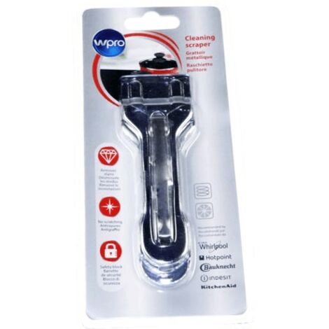 Whirlpool – Grattoir plaque vitrocéramique et induction pour entretien – Lame montée pour surfaces vitrocéramiques – 484000000771