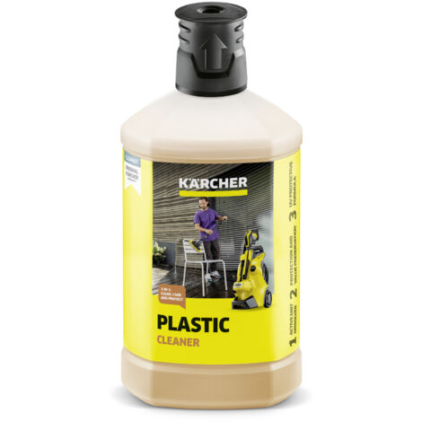 KARCHER Detergente per superfici plastiche 3 in 1 - Tappo adatto al sistema Plug n'Clean RM 613 - Dimensioni della confezione: 1 l - Confezione da: 6 Pezzo(i) - Peso: 1 kg