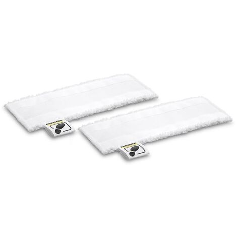 Kit de 2 serpillières microfibre pour Nettoyeur Vapeur KARCHER 28633390 , 28632590