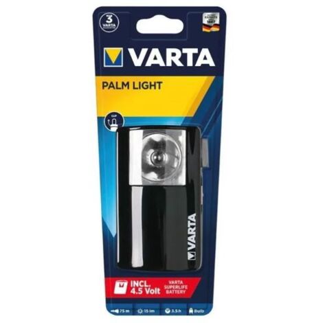 Lampe torche en métal Palm Light + pile R12 (1/10)