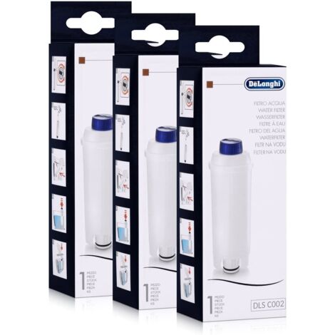 Lot de 3 filtres à eau originaux pour Cafetière, Expresso DELONGHI SER30173 (Lot de 3) (1/5)