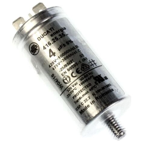 Condensateur moteur REP 11A 4MF 475V pour Sèche-linge ELECTROLUX 125641801 (1/4)