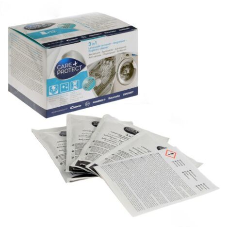 Nettoyant, Détartrant, Dégraissant 3en1 (12 Sachets) Care + Protect pour lave-vaisselle (1/2)
