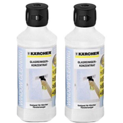 Lot de 3 produits nettoyant vitres 500 ML pour nettoyeur de vitres Karcher