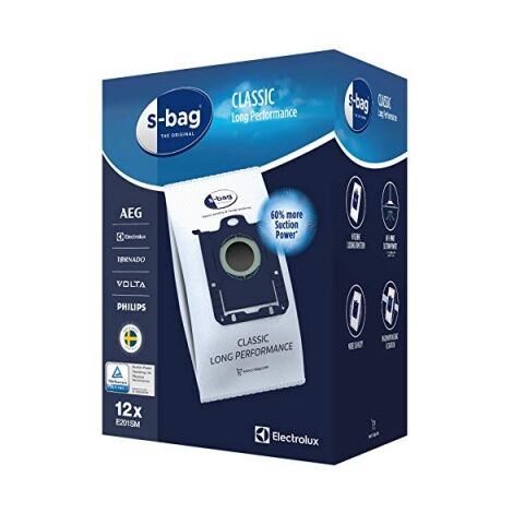 Electrolux - E201SM Sacs aspirateurs s-bag® classic long performance - Boîte de 12 (1/3)