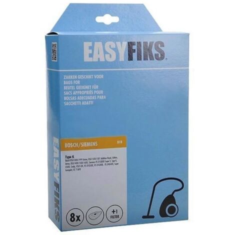 Lot de 8 sacs + 1 filtre moteur pour Aspirateur BOSCH 00468383 (1/3)
